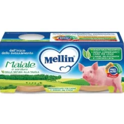 Mellin Omogeneizzato Maiale con Verdure 2 x 80 grammi