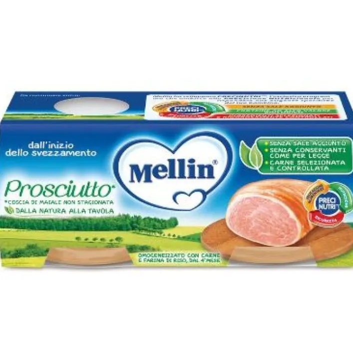 Mellin Omogeneizzato Prosciutto 2 x 120 grammi