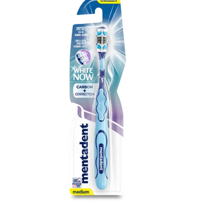 Mentadent White Now Carbon Spazzolino Medio