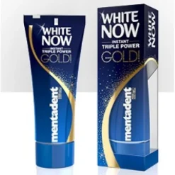 Mentadent White Now Triple Power Gold Dentifricio Sbiancante 50 ml