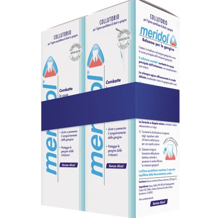 Meridol Collutorio Protezione Gengive Infiammate Bipack 400 + 400 ml