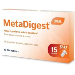 MetaDigest Total 15 Capsule - Integratore Digestione Proteine