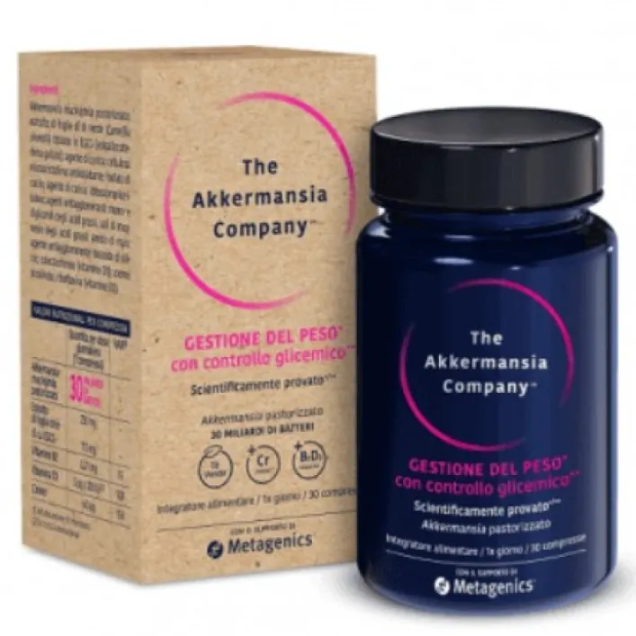 Metagenics Akkermansia 30 compresse - Integratore gestione del peso con controllo glicemico