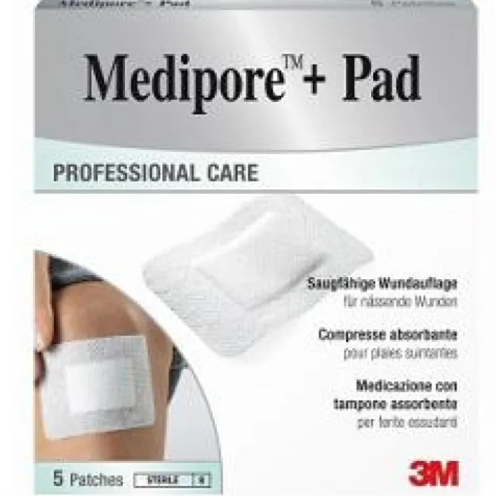 3M Medipore + Pad Medicazione Sterile 10 x 20 cm 5 pezzi