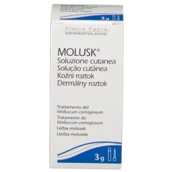 Molusk 10% Soluzione Cutanea Trattamento Mollusco Contagioso 3 grammi