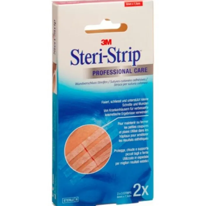3M Steri-Strip Skin Cerotto per Sutura 6 x 75 mm 2 Strisce
