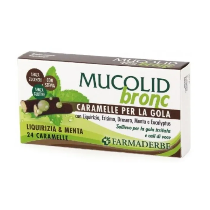Mucolid Bronc Liquirizia e Menta 24 caramelle