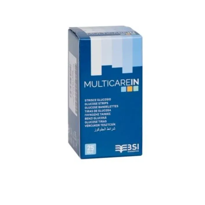 Multicare In Glucosio 25 Strisce