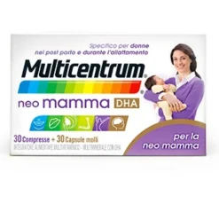 Multicentrum Neo Mamma DHA 30 Compresse + 30 Capsule Molli - Integratore Vitamine e Minerali