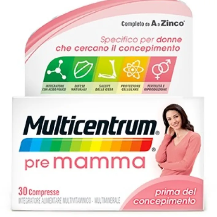Multicentrum Pre Mamma 30 Compresse - Integratore Pre-Concepimento