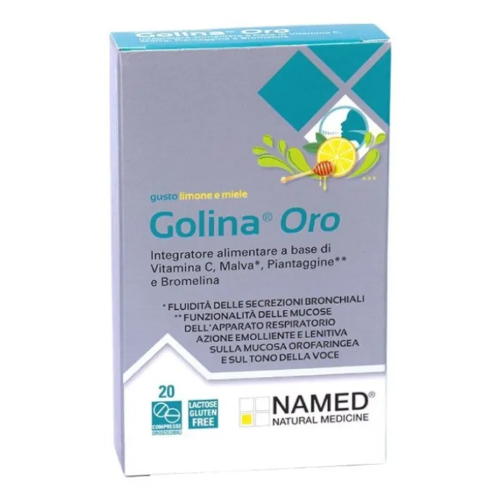 Named Golina Oro Limone e Miele 20 Compresse - Integratore Alimentare