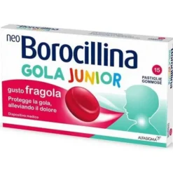NeoBorocillina Gola Junior 15 Pastiglie Gommose Fragola