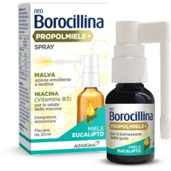 Neoborocillina Propolmiele+ Spray Emolliente Lenitivo Gusto Miele Eucalipto 20 ml