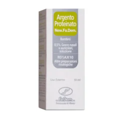 New.Fa.Dem. Argento Proteinato 0,5% Gocce Nasali e Auricolari Bambini 10 ml
