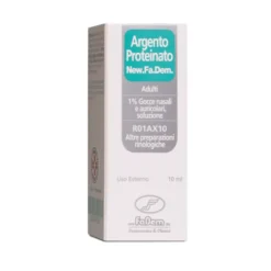 New.Fa.Dem. Argento Proteinato 1% Gocce Nasali e Auricolari 10 ml