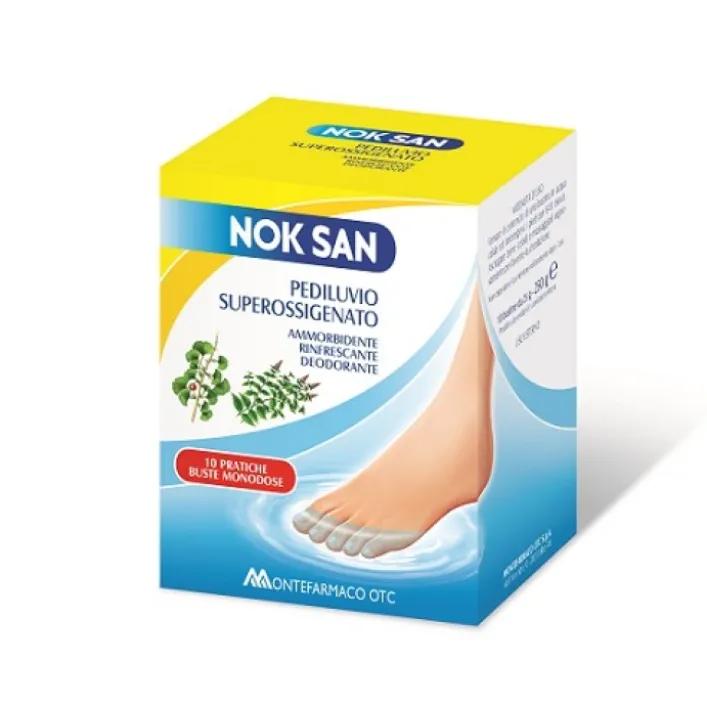 Nok San Pediluvio Superossigenato Ammorbidente e Deodorante 10 Bustine