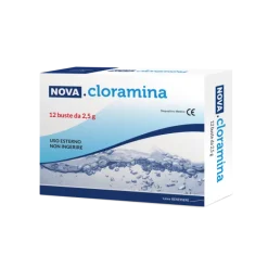 Nova Argentia Cloramina per Igiene Intima e Pulizia della Cute 12 Bustine