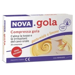 Nova Argentia Gola Aroma Limone e Miele 20 Compresse - Integratore Alimentare