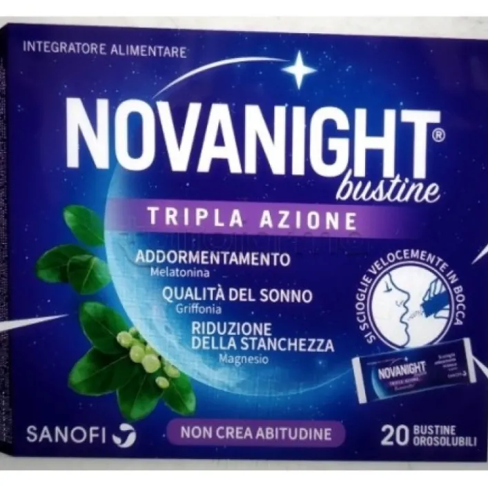 Novanight Tripla Azione 20 bustine - Integratore Alimentare