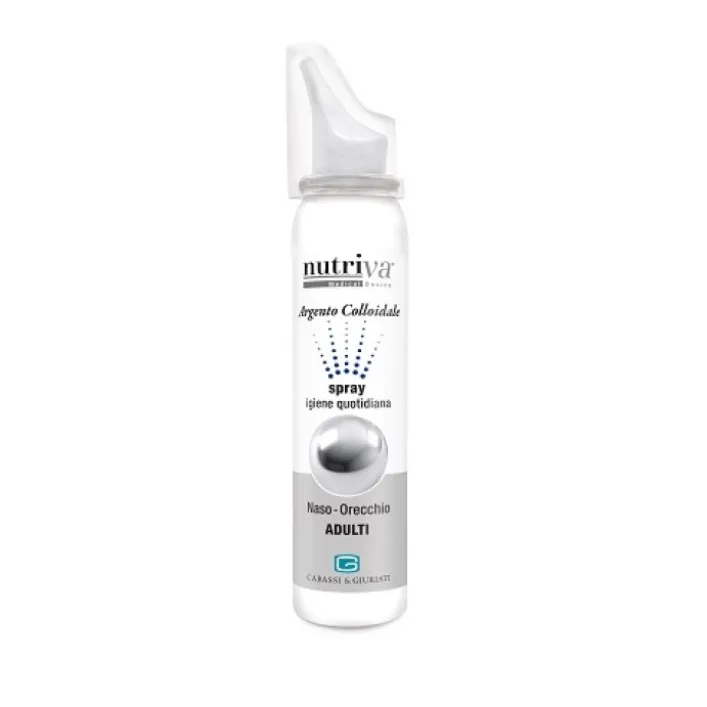 Nutriva Argento Colloidale Spray Pulizia Naso e Orecchie Adulti 100 ml