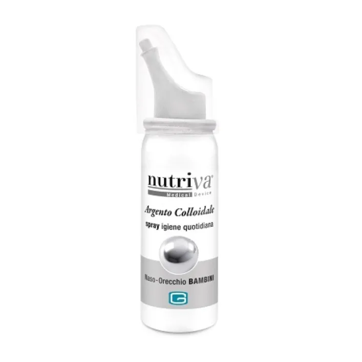 Nutriva Argento Colloidale Spray Pulizia Naso e Orecchie Bambini 30 ml