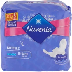 Nuvenia Notte Assorbente Sottile con Ali 10 pezzi