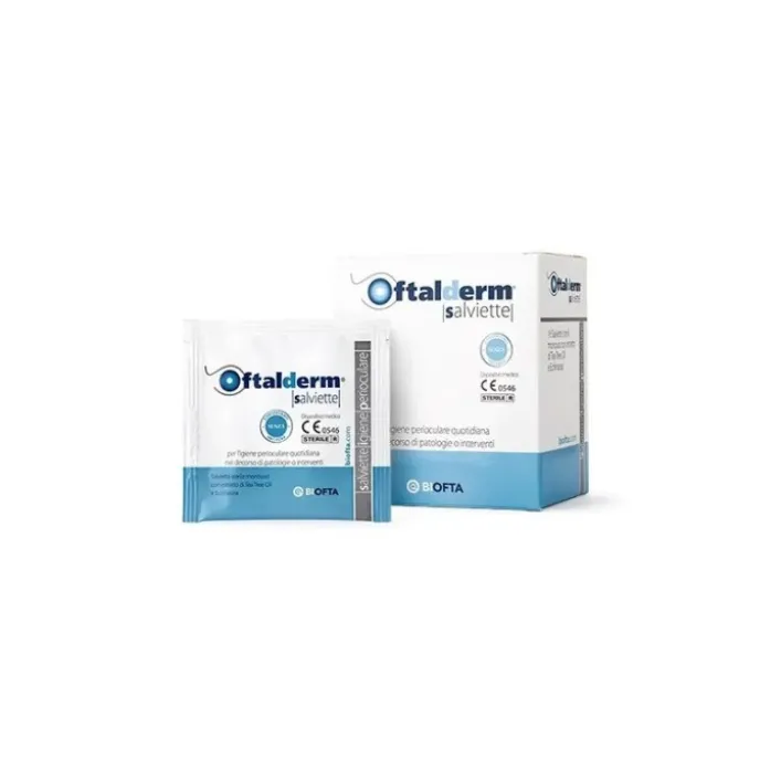 Oftalderm Salviette Oftalmiche Sterili 16 pezzi