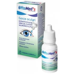 Oftamed's Gocce Aloe Vera e Acido Ialuronico Occhi Disidratati 10 ml