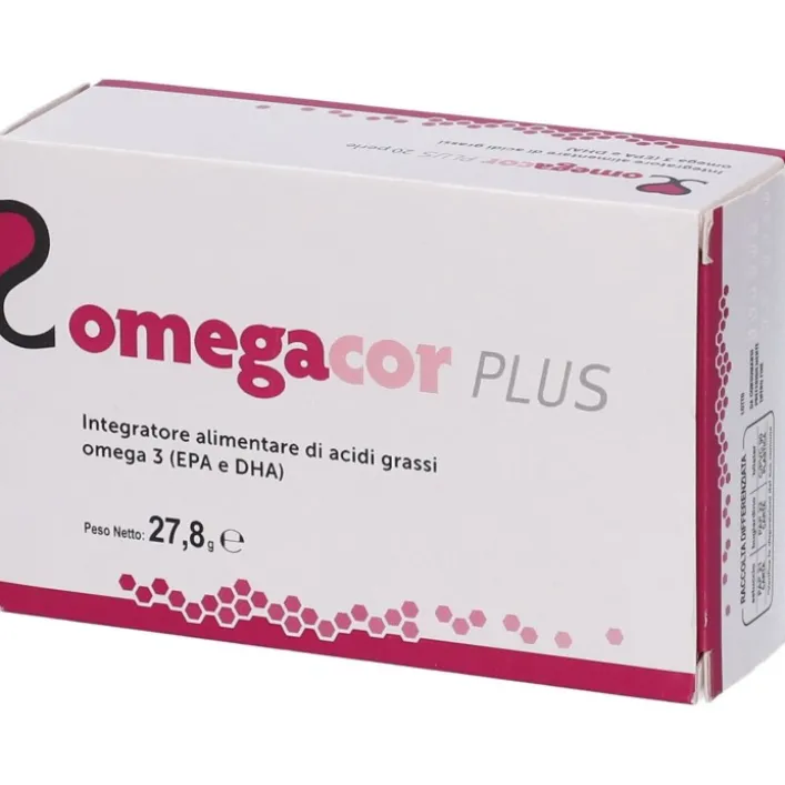 Omegacor Plus 20 perle - Integratore Controllo Colesterolo e Trigliceridi