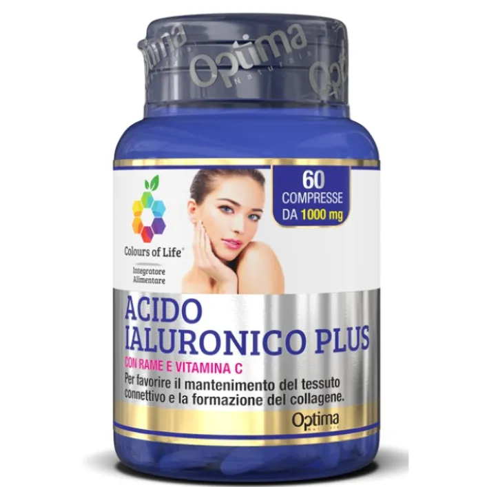 Optima Colours of Life Acido Ialuronico Plus 60 Compresse - Integratore Pelle
