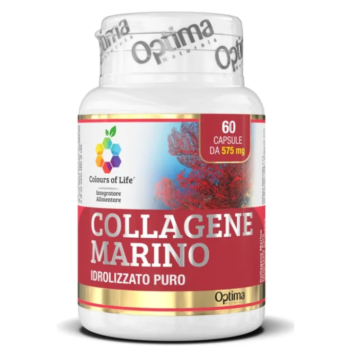 Optima Colours of Life Collagene Marino 60 Capsule - Integratore Pelle e Ossa