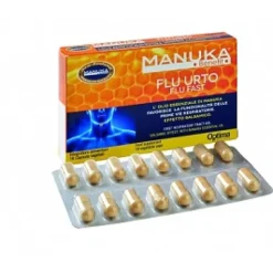 Optima Manuka Benefit Flu Urto 16 Capsule Vegetali - Integratore Benessere Vie Respiratorie