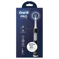 Oral-B Pro Series 1 Spazzolino Elettrico Nero + 1 Testina Di Ricambio