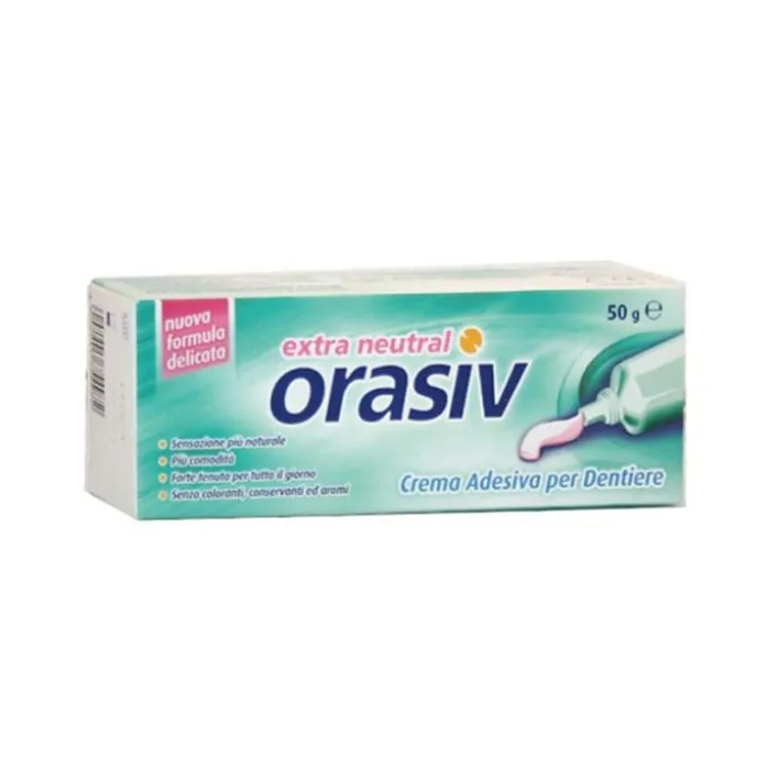 Orasiv Extra Natural Crema Adesiva per Protesi Dentaria 50 grammi