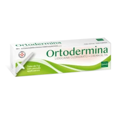 Ortodermina Crema 5% Lidocaina Anestetico Tubo + Cannula 3 grammi