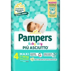 Pampers Baby Dry Downcount Pannolini Taglia Maxi 7-18 Kg 17 pezzi