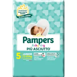 Pampers Baby Dry Junior Pannolini Taglia 5 da 11 - 25 kg 17 pezzi