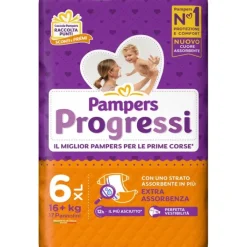 Pampers Progressi Extralarge Taglia 6 22 pezzi