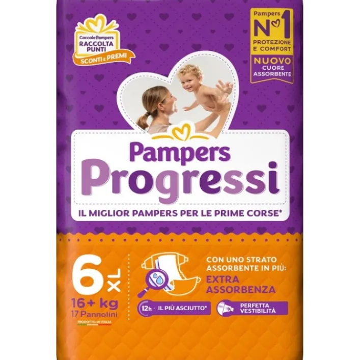 Pampers Progressi Extralarge Taglia 6 22 pezzi