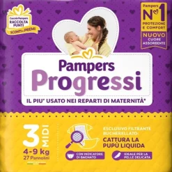 Pampers Progressi Midi Taglia 3 27 pezzi