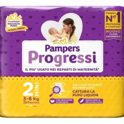 Pampers Progressi Mini Taglia 2 3/6 Kg 28 pannolini