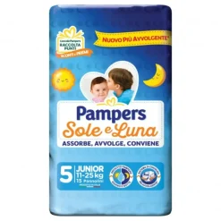 Pampers Sole e Luna Pannolini Taglia 5 Junior 11-25 Kg 15 pezzi