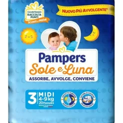 Pampers Sole e Luna Pannolini Taglia 3 Midi 4-9Kg 20 pezzi