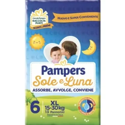 Pampers Sole & Luna Extralarge Misura 6 13 pezzi