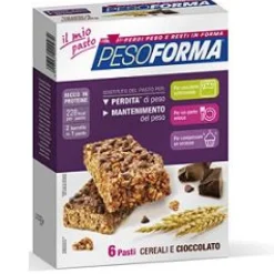 Pesoforma Barrette Cioccolato e Cereali Pasto Sostitutivo 12 pezzi