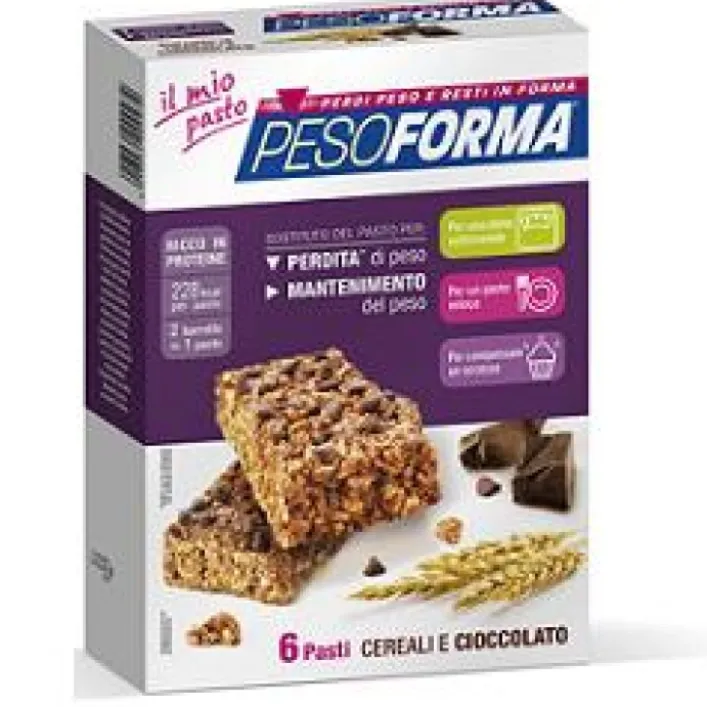 Pesoforma Barrette Cioccolato e Cereali Pasto Sostitutivo 12 pezzi