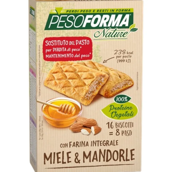Pesoforma Biscotto Integrale Miele e Mandorle 16 pezzi
