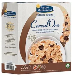Piaceri Mediterranei CerealOro Fiocchi di Riso Mais e Cioccolato Senza Glutine 250 grammi