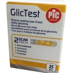 Pic Glic-Test Strisce Reattive per Misurazione Glicemia 25 pezzi
