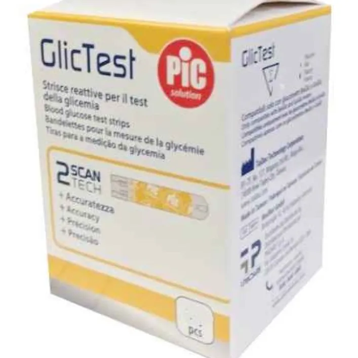 Pic Glic-Test Strisce Reattive per Misurazione Glicemia 50 pezzi